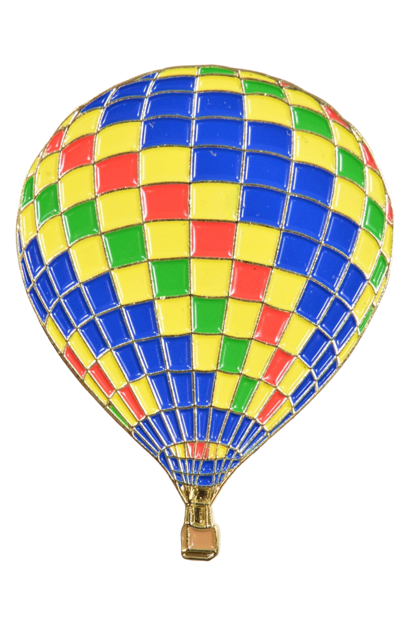 Fun Yellow Blue and Red Enamel Balloon Pin