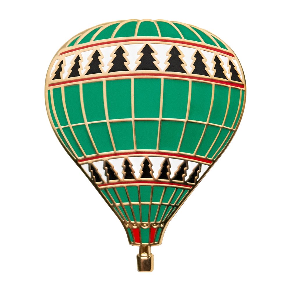 Mountain Trees Green Balloon Enamel Pin Mountain Trees Green Balloon Enamel Pin