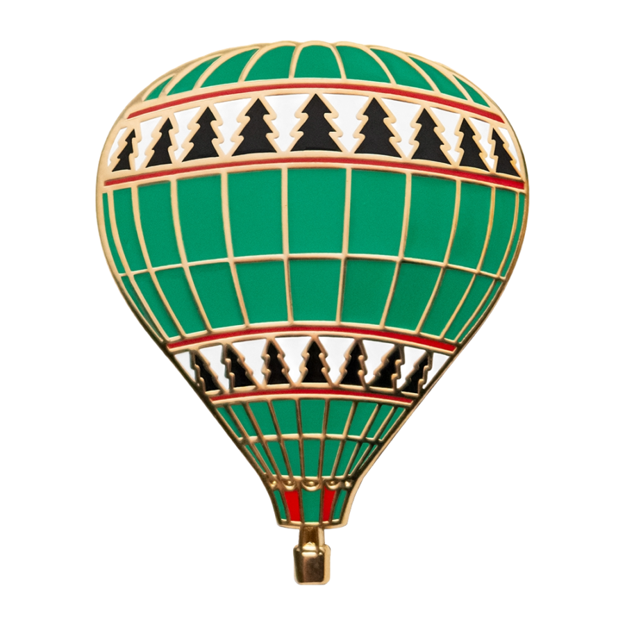 Green and Trees Custom Balloon Pin Green and Trees Custom Balloon Pin